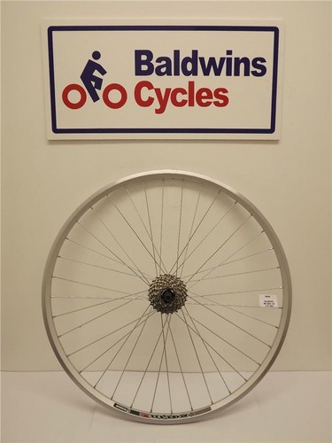 rear road bike wheel with cassette
